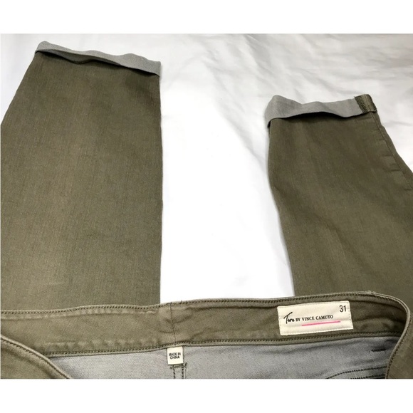 Two by Vince Camuto Jeans Light Green Roll Cuff Stretch Skinny Leg Size 31 - Picture 6 of 13